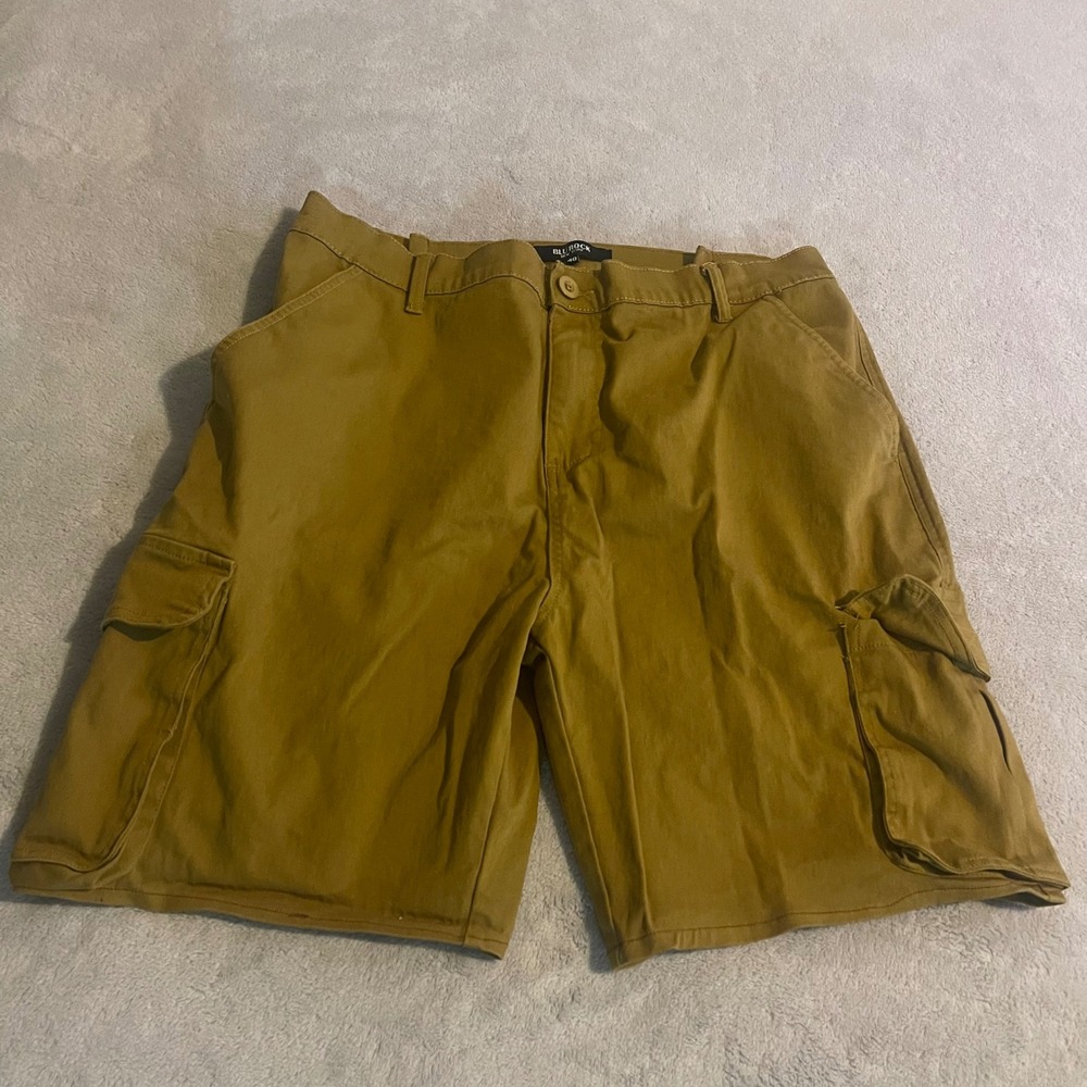 Blu Rock New York Mens Cargo‎ Shorts Brown Size 40 Cotton Blend Casual Outdoor